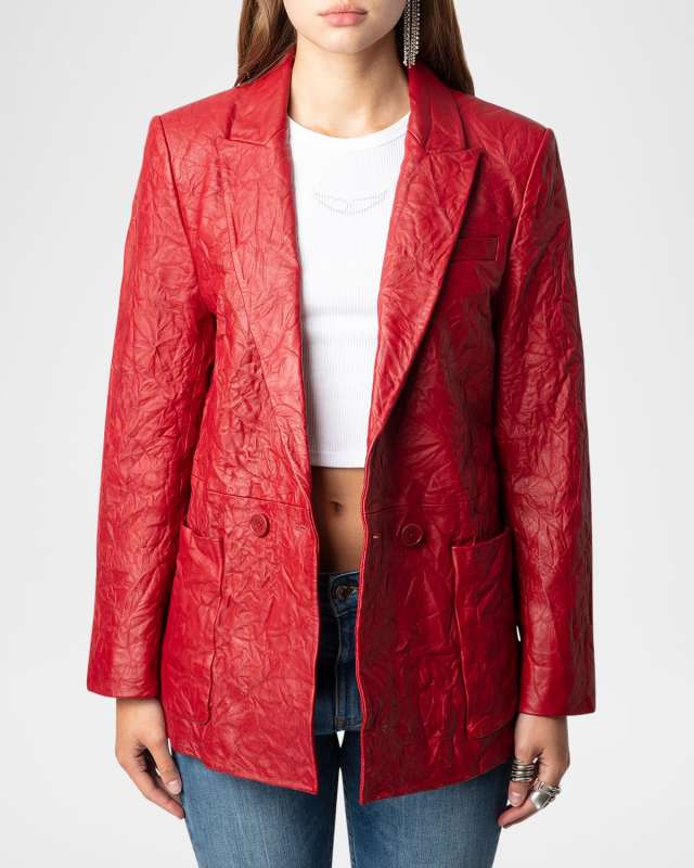 Visko Crinkle Leather Jacket