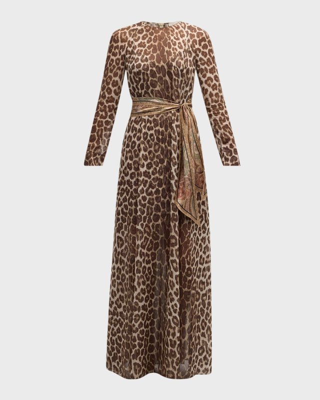 Illustration Leopard Sheath Dress