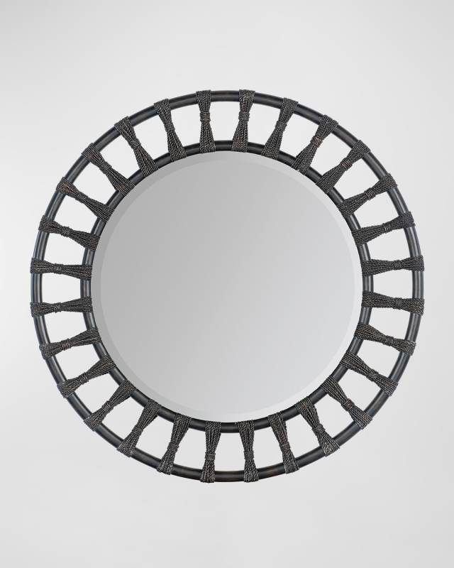 Retreat Rattan 42" Round Wall Mirror
