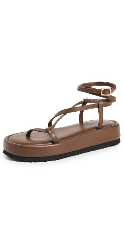 Johanna Ortiz Cocobolo Sandals Dark Chocolate