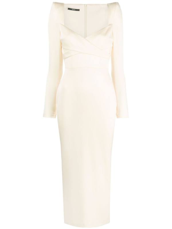 Linden satin midi dress