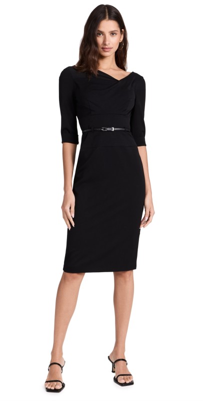 Black Halo 3/4 Sleeve Jackie O Dress Cobalt