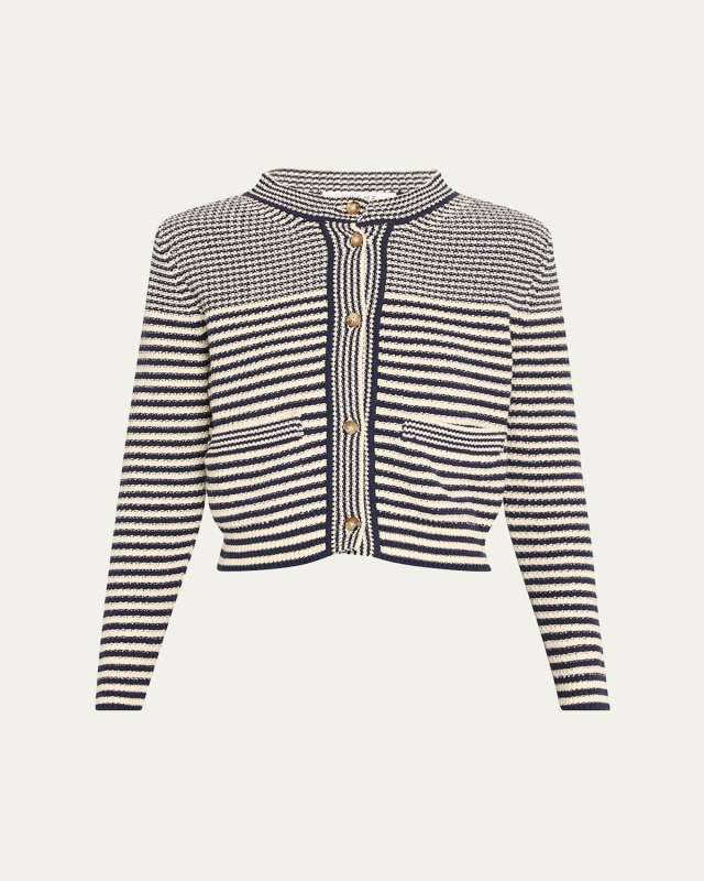 Compact Stripe Cardigan