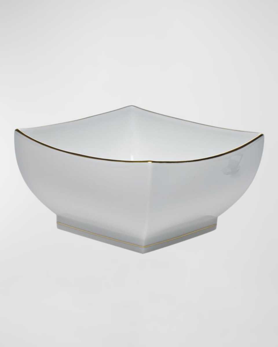 Golden Edge Large Square Bowl