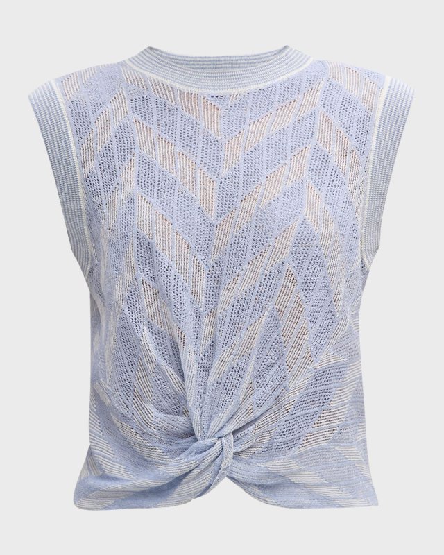 Kellen Sleeveless Twist-Front Sweat