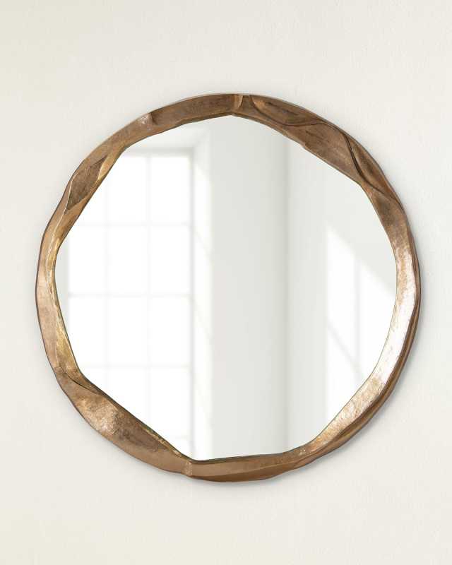 Round Ruga Golden Mirror, Large