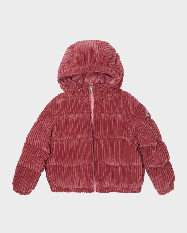 Girl's Arline Corduroy Velour Jacket, Size 8-14