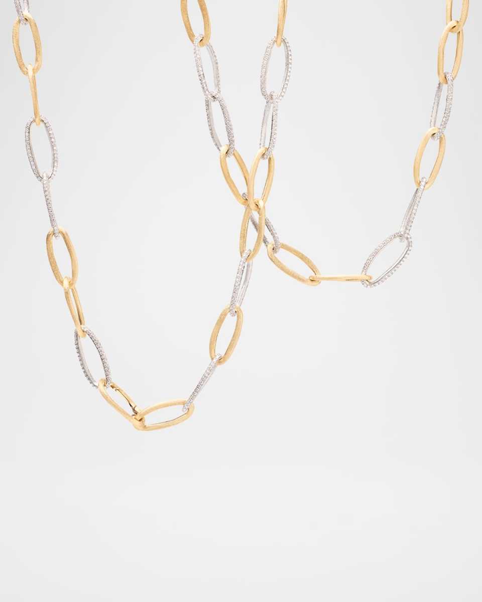 18K Two-Tone Gold Necklace with Diamonds