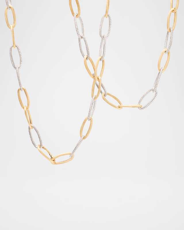 18K Two-Tone Gold Necklace with Diamonds