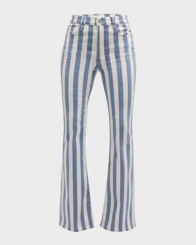 Le Easy Flare Stripe Jeans