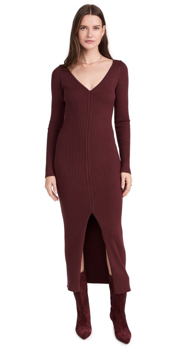 ASTR the Label Glenda Sweater Dress Mulberry