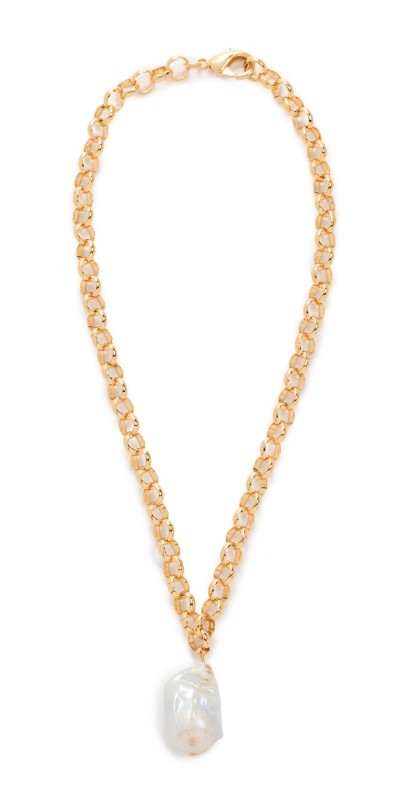 SHASHI Giselle Necklace Gold/Pearl