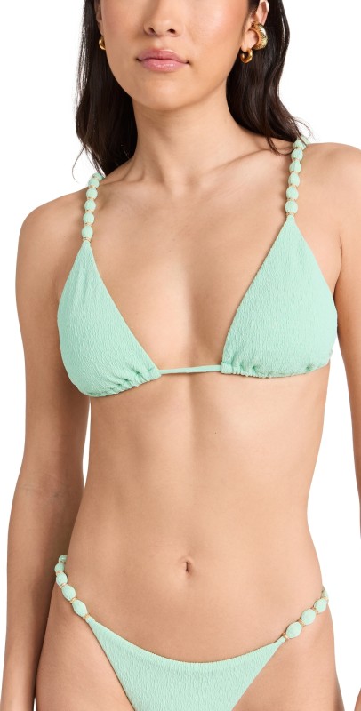 ViX Paula Hermanny Firenze Beads Tri Top Light Green
