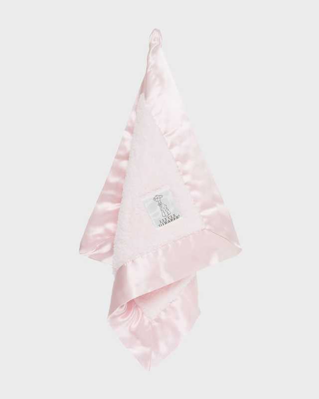Chenille Solid Plush Baby Blanket w/ Satin Border
