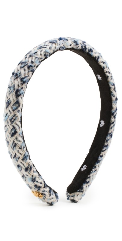 Lele Sadoughi Tweed Gigi Headband Navy