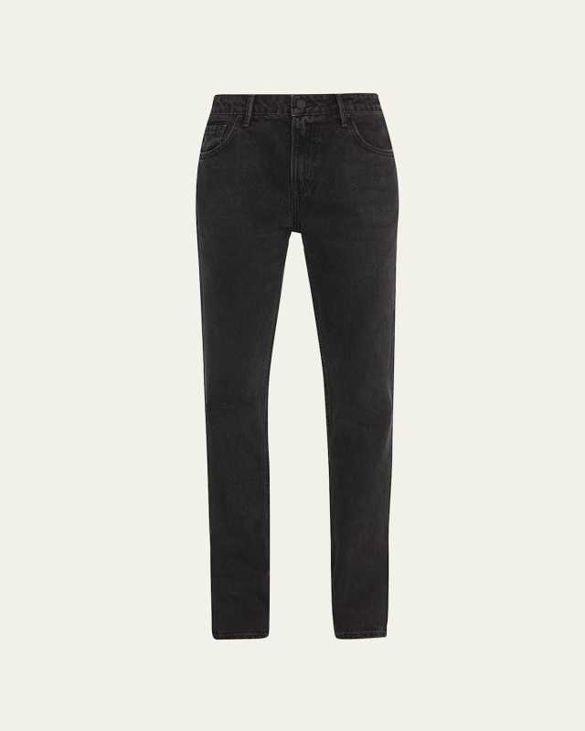 Hailey Low-Rise Slim Bootcut Jeans w/ Slit Hem