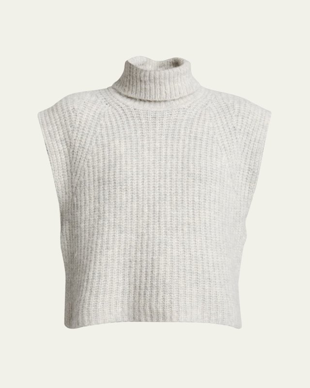 Megan Sleeveless Turtleneck Sweater
