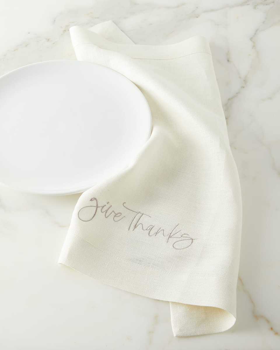 Give Thanks Tri-Fold Napkins, Set of 4
