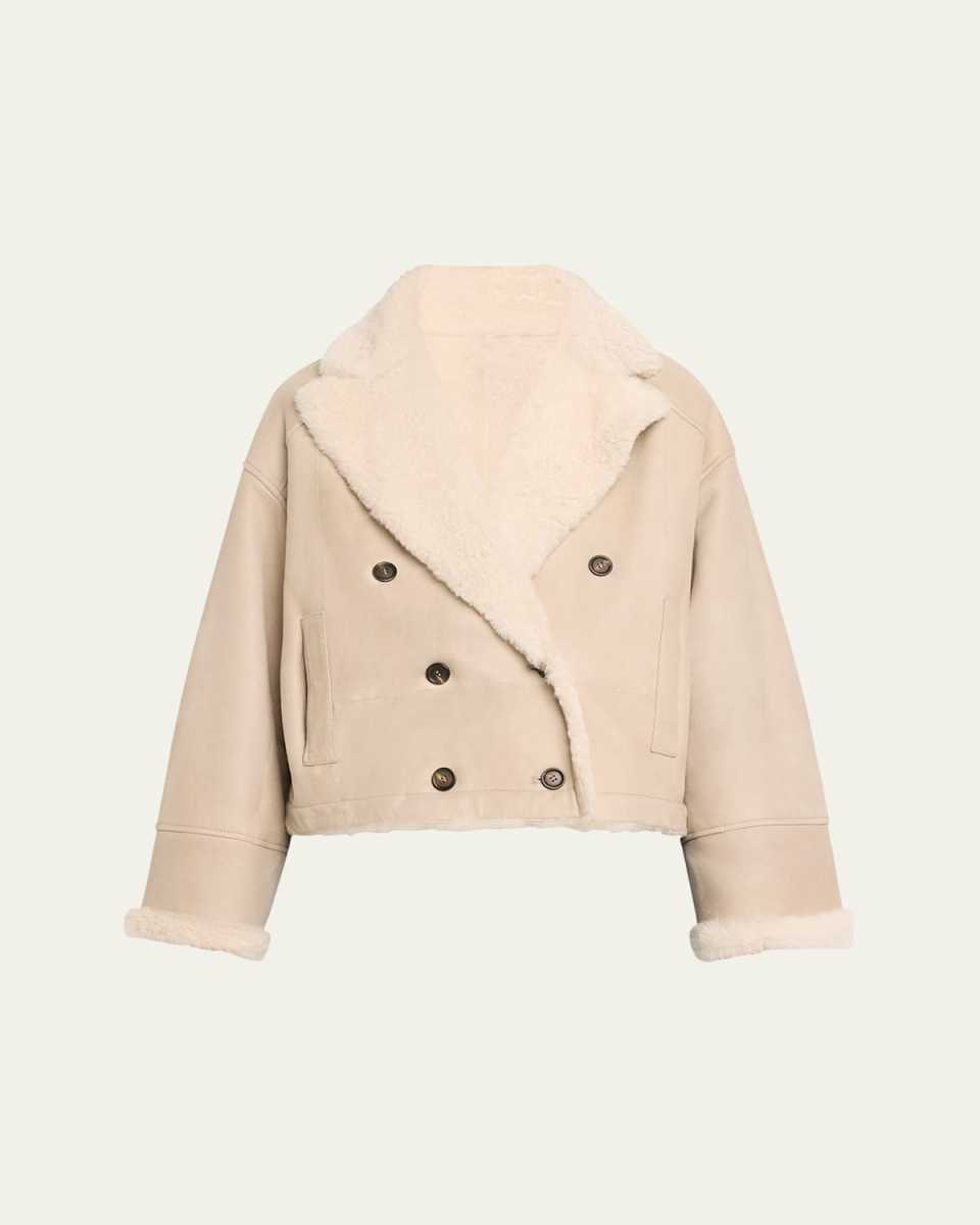 Reversible Suede To Shearling Short Jacket