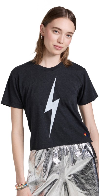 Aviator Nation Bolt BF Tee Charcoal