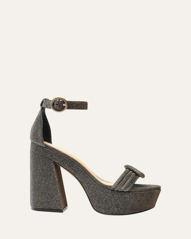 Vicky Metallic Knot Platform Sandals