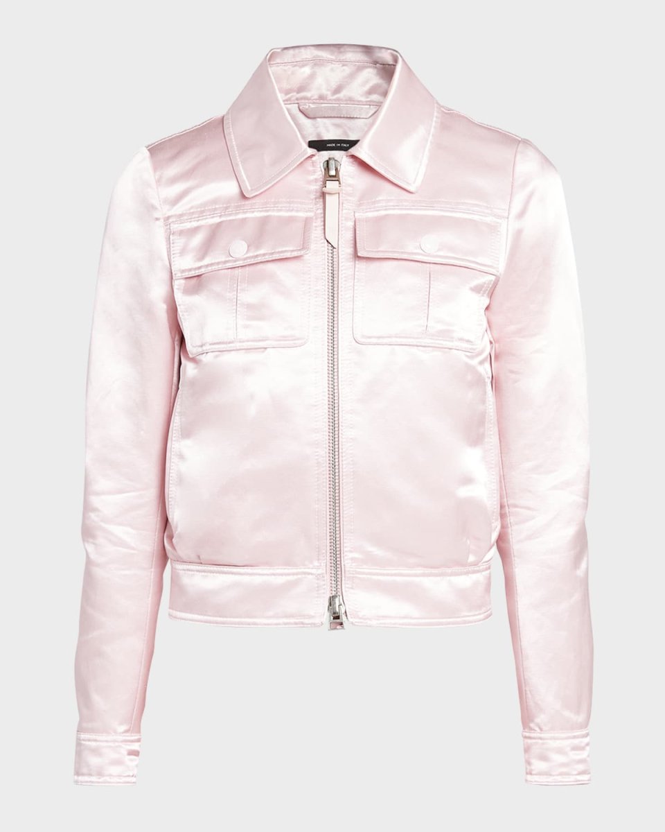 Ducesse Satin Zip Shirt Jacket