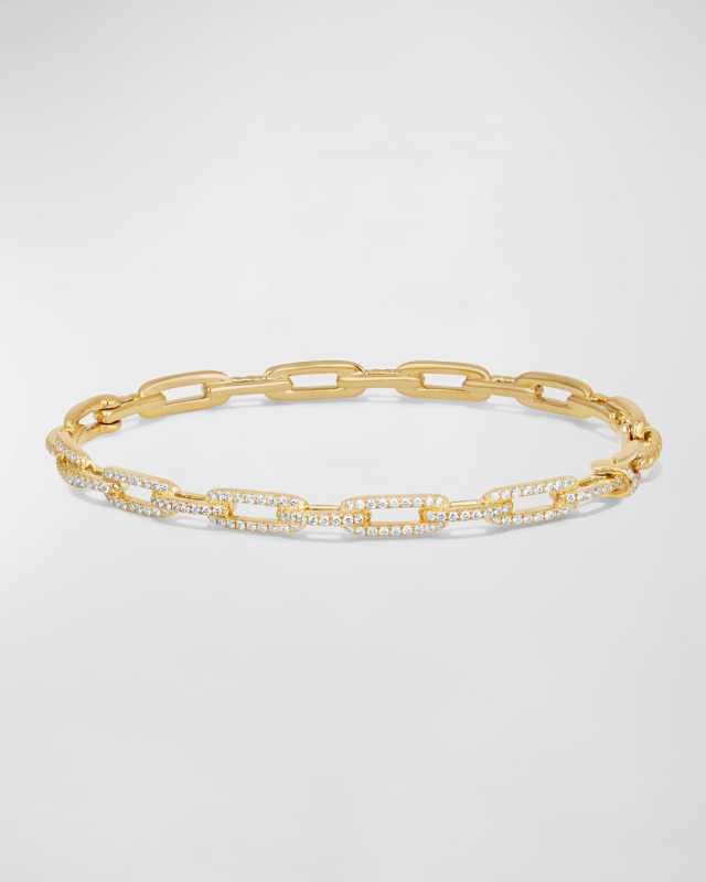 Stax Chain Link Bracelet in 18k Yellow Gold with Diamonds