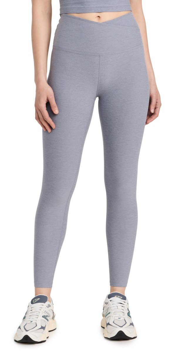 Beyond Yoga Spacedye At Your Leisure Midi Leggings Cloud Gray Heather