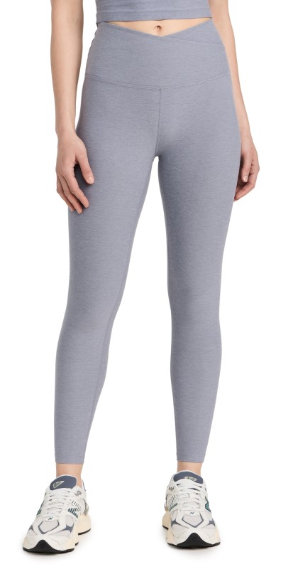 Beyond Yoga Spacedye At Your Leisure Midi Leggings Cloud Gray Heather