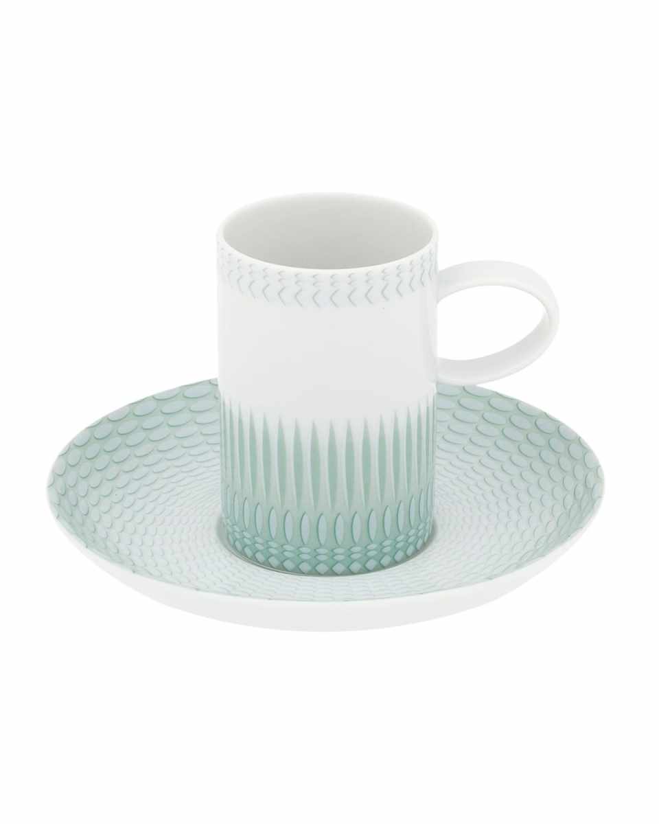 Venezia Espresso/Coffee Cups & Saucers, Set of 4