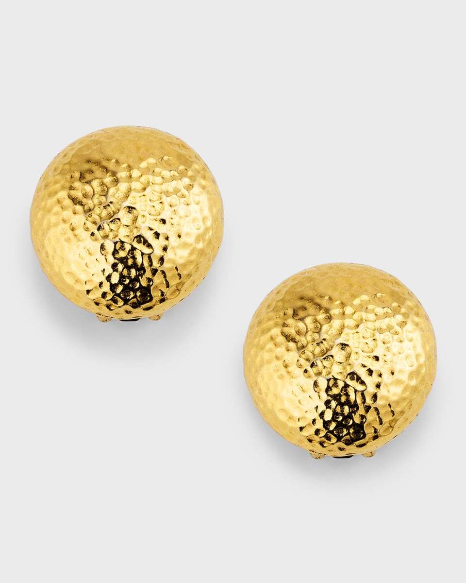 Hammered Clip-On Stud Earrings