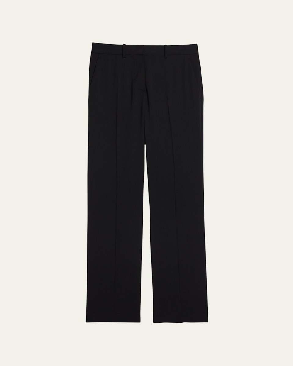 Wool Flat Front Pants