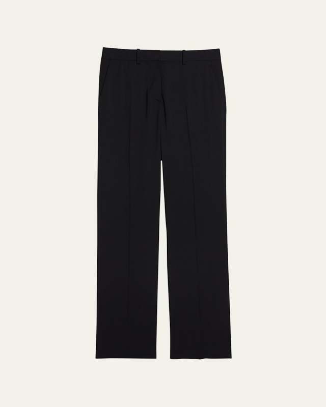 Wool Flat Front Pants