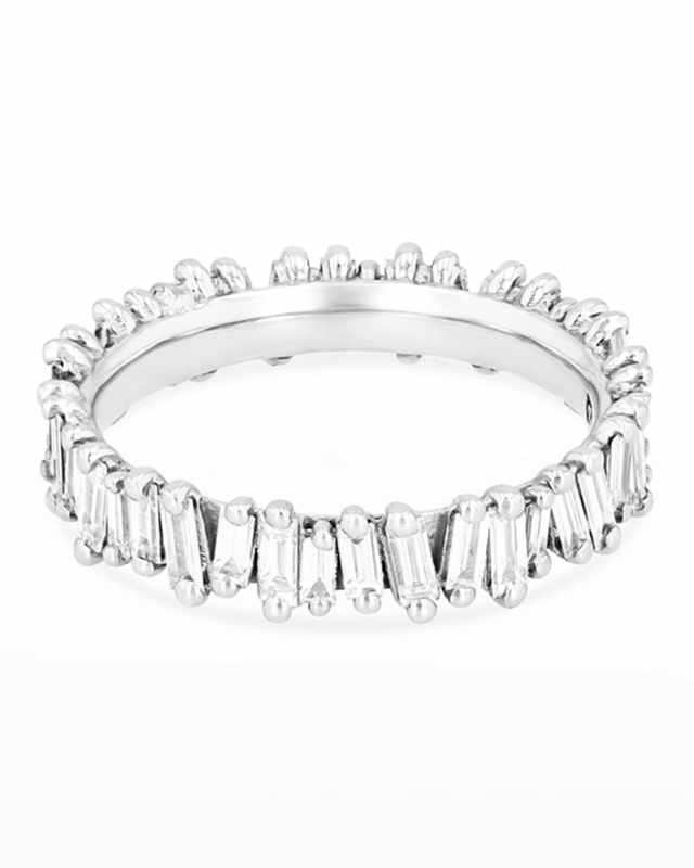 18k Diamond Classic Fireworks Eternity Band Ring Size 4.5-8