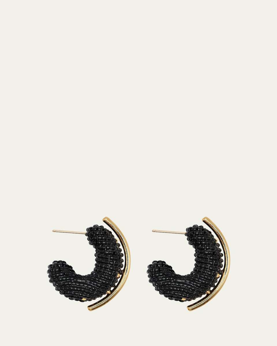 Alba Mini Beaded Hoop Earrings