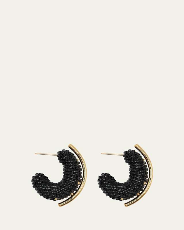 Alba Mini Beaded Hoop Earrings
