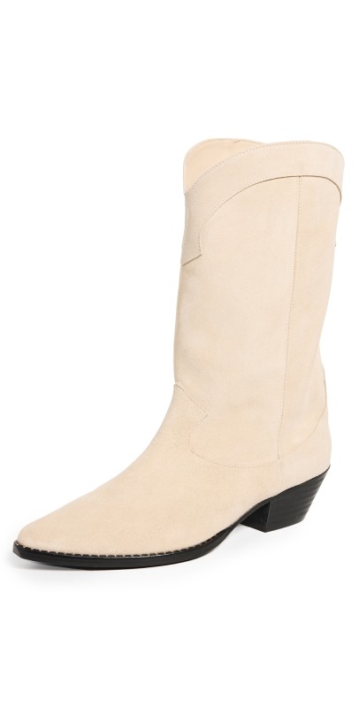 Freda Salvador Loretta Boots Bone Suede