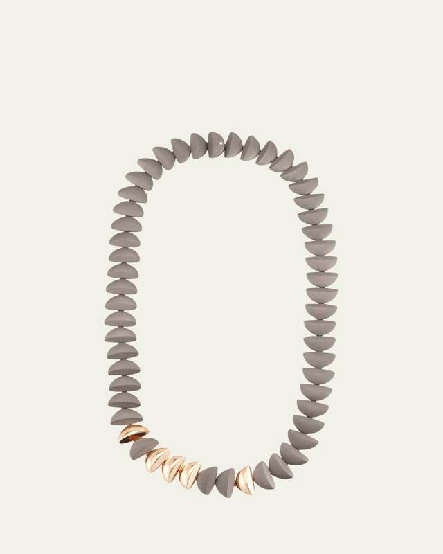 18K Rose Gold and Titanium Eclisse Endless Necklace with Diamonds