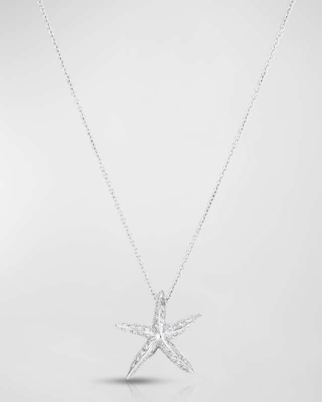 Starfish Tiny Treasure Necklace in White Gold