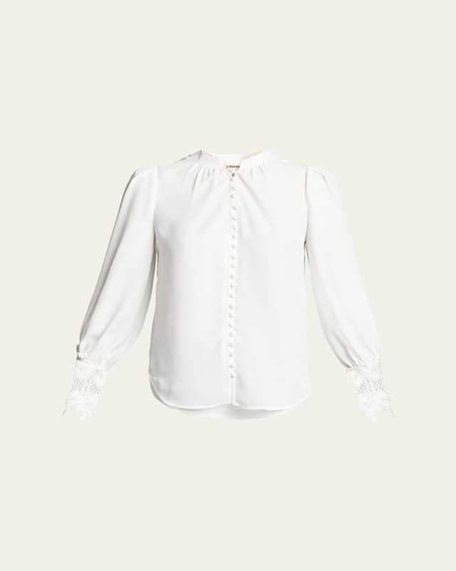 Ava Lace-Cuff Blous