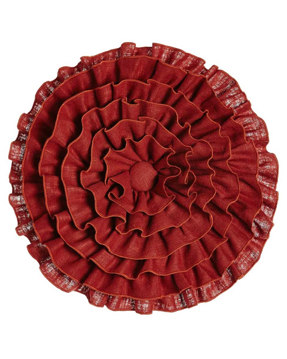 Fresco Round Ruffle Pillow