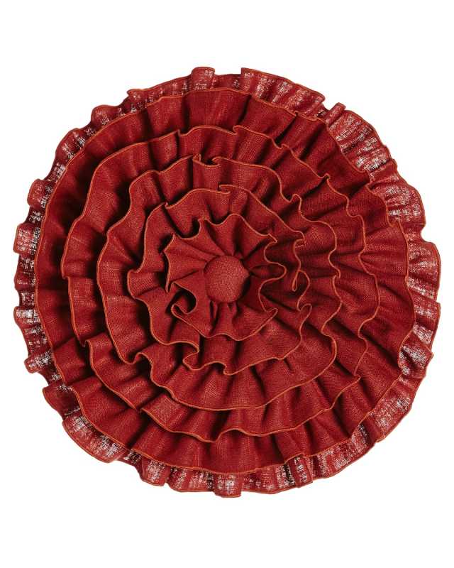 Fresco Round Ruffle Pillow