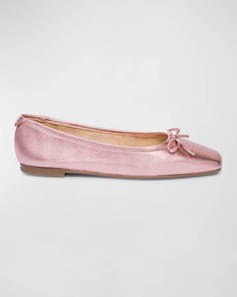Gwynn Metallic Bow Ballerina Flats