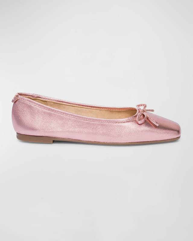 Gwynn Metallic Bow Ballerina Flats