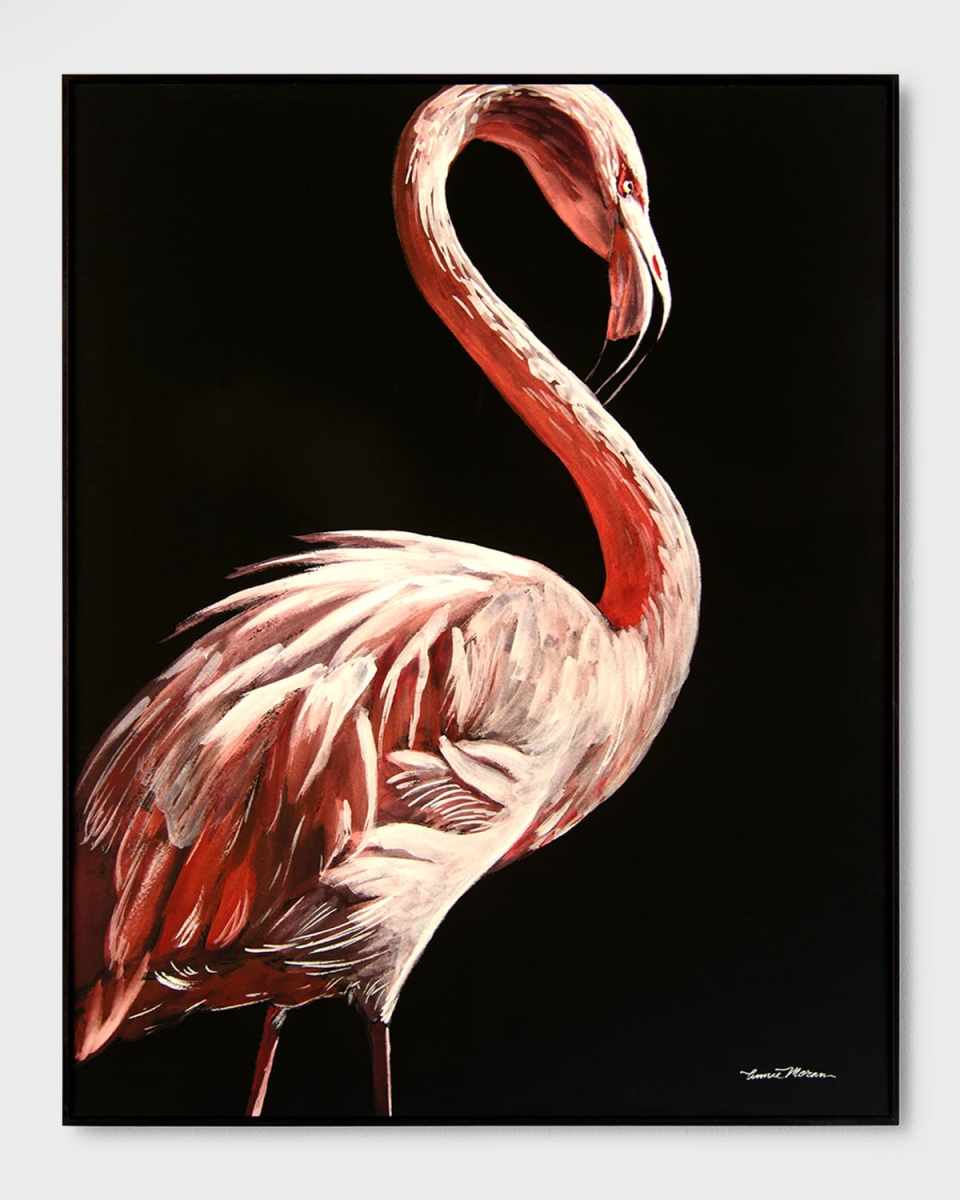 "Flamingo I" Framed Giclee by Annie Moran