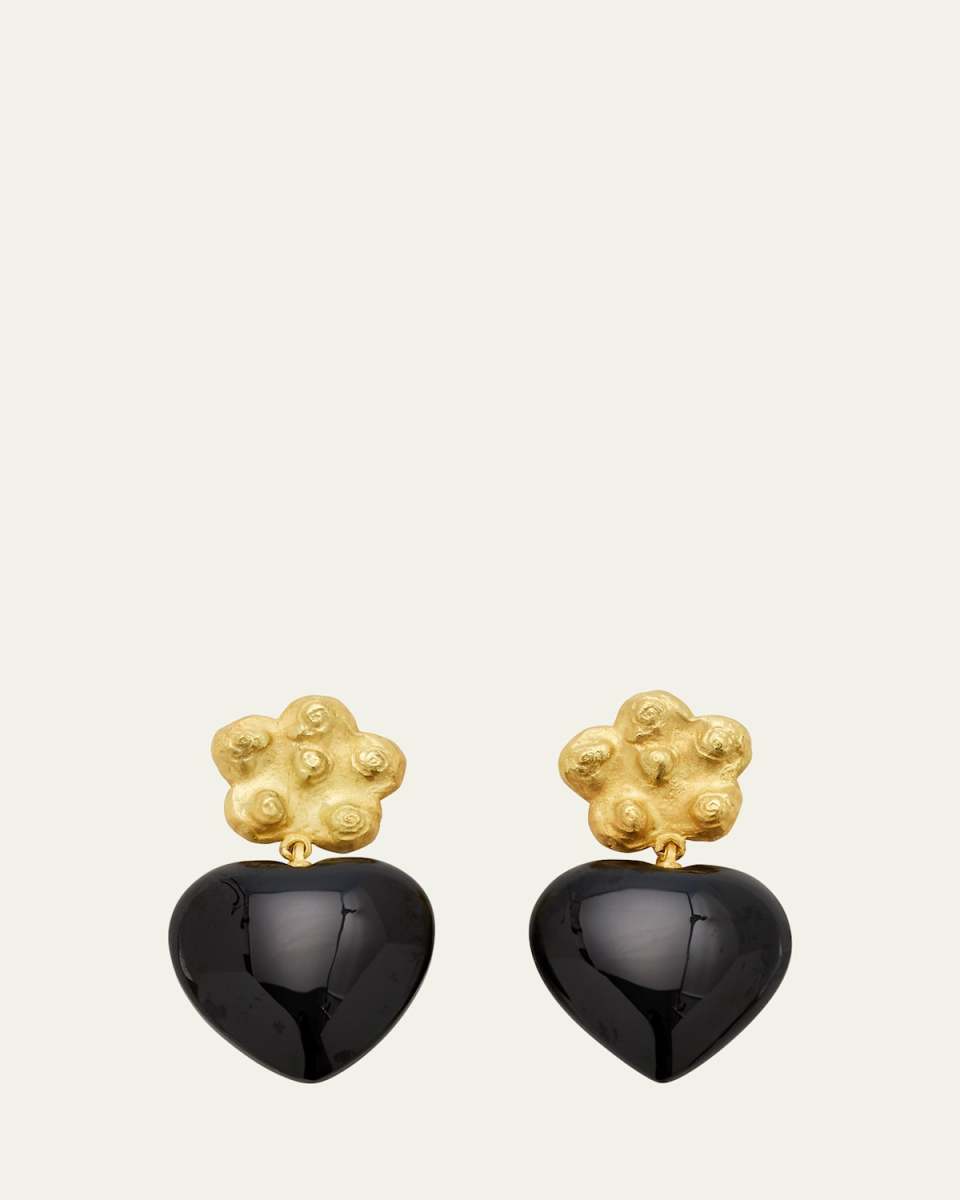 Dolce Vita Earrings with 18K Solid Yellow Gold and Black Spinels