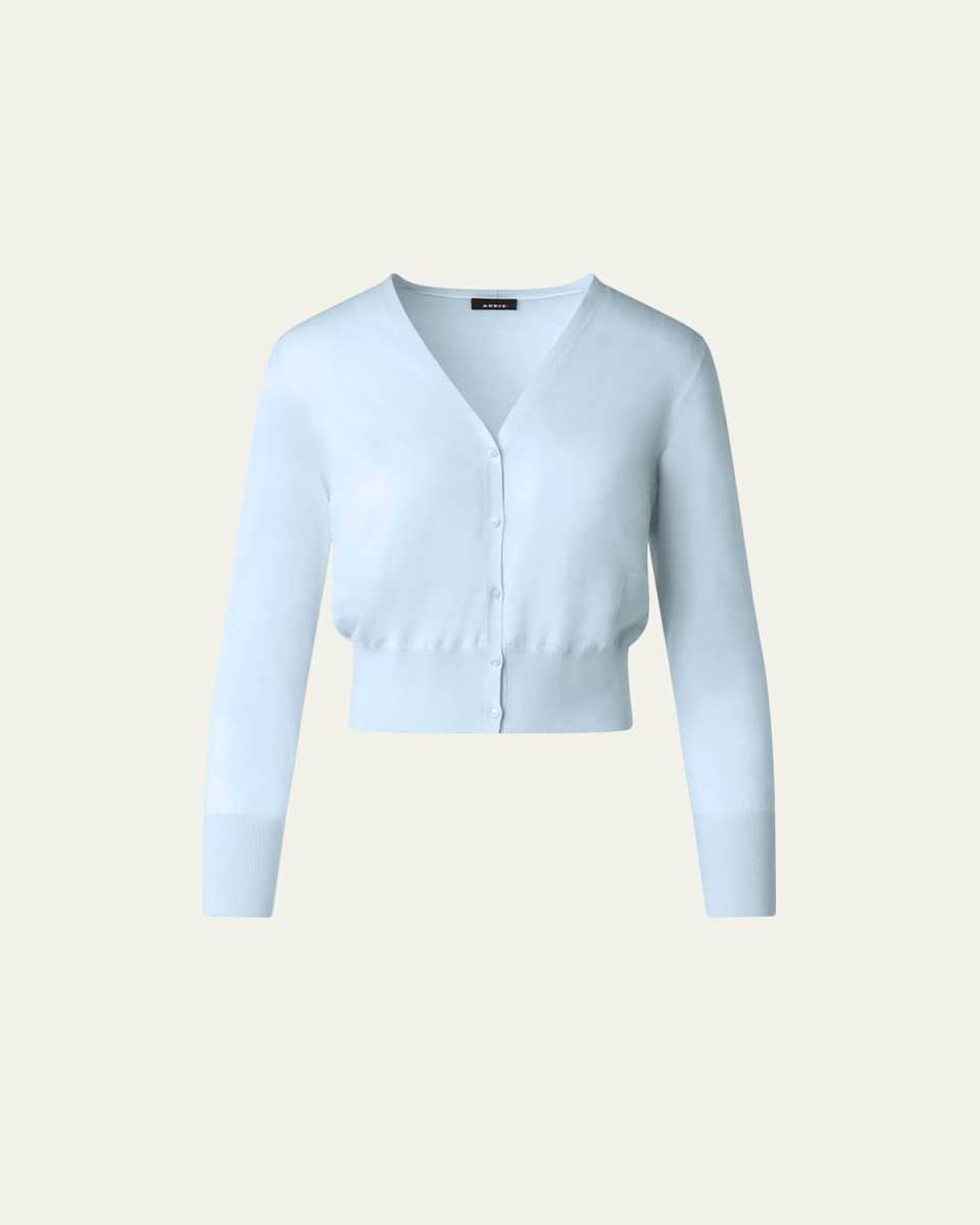 Sea Island Cotton Knit V-Neck Cardigan