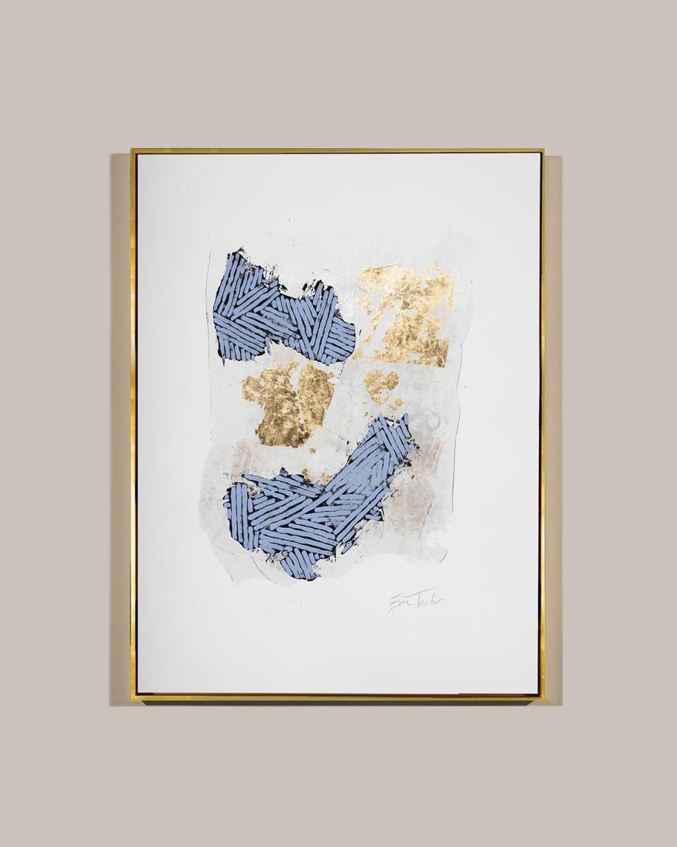 Blue & Gold Abstract Giclee