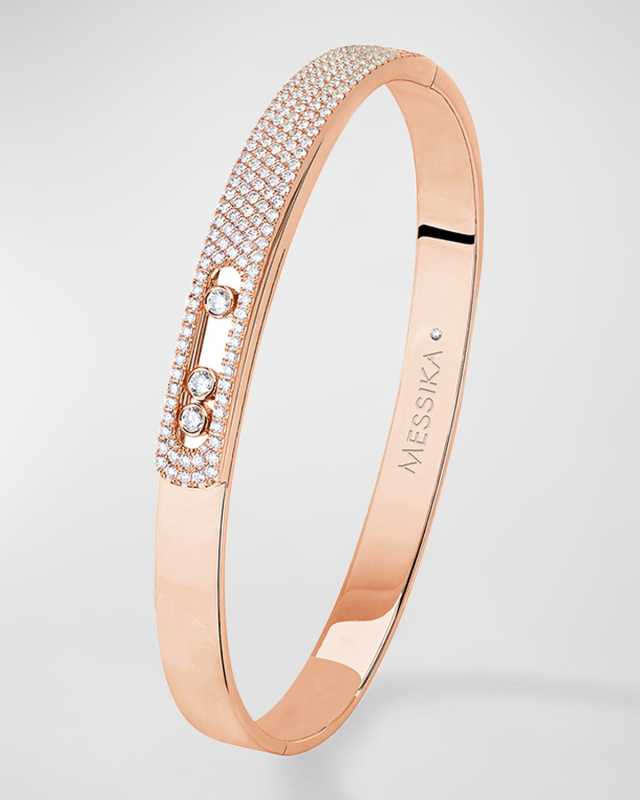 MOVE NOA 18K ROSE GOLD DIAMOND BANGLE BRACELET