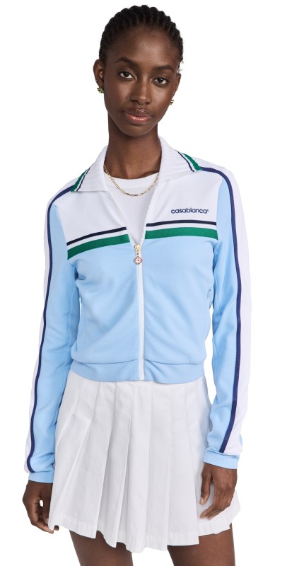 Casablanca Contrast Front Yoke Track Top Pale Blue
